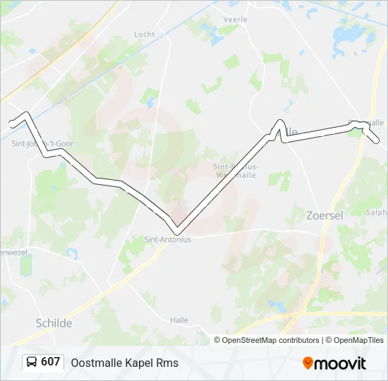 607 Bus Line Map