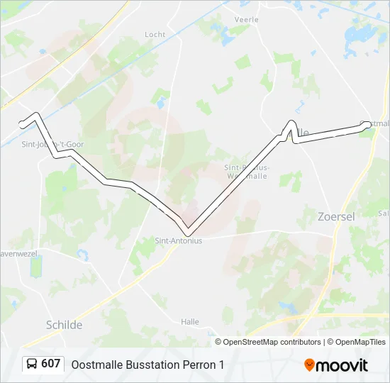 607 Bus Line Map