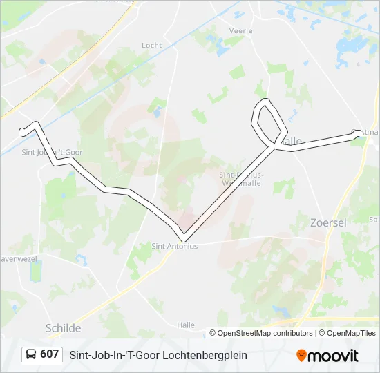 607 Bus Line Map