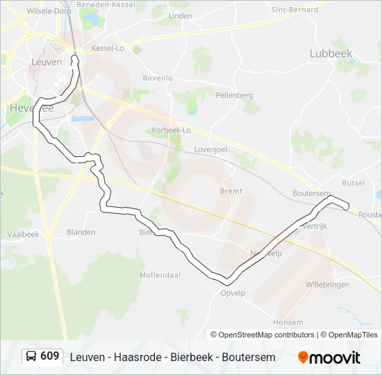 609 Bus Line Map