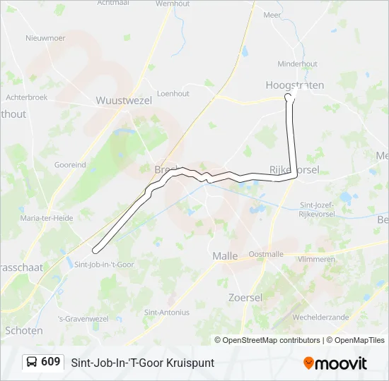 609 Bus Line Map