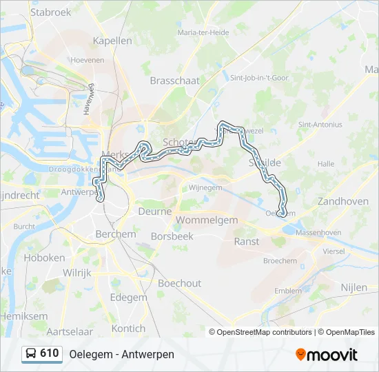 610 Bus Line Map