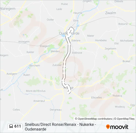 611 Bus Line Map