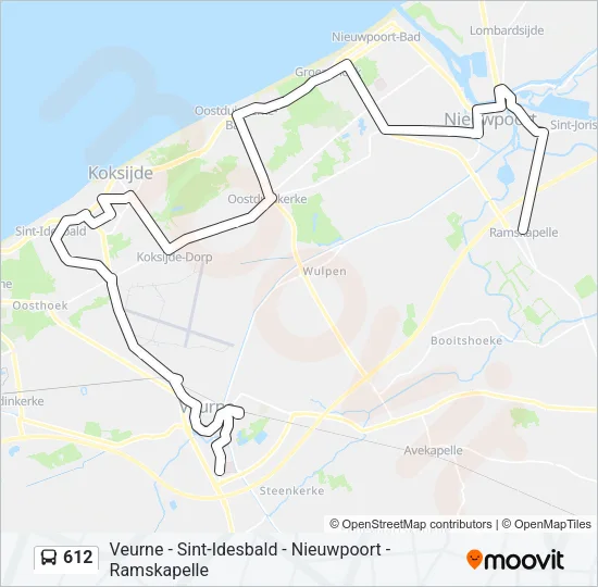 612 Bus Line Map
