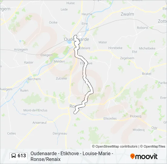 613 Bus Line Map