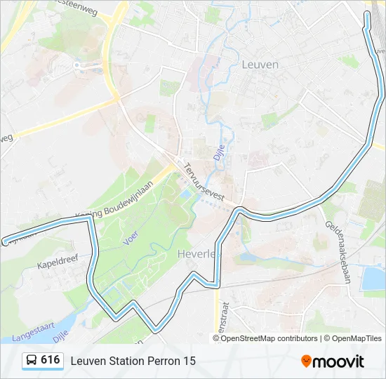 616 Bus Line Map