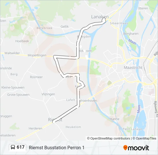 617 Bus Line Map