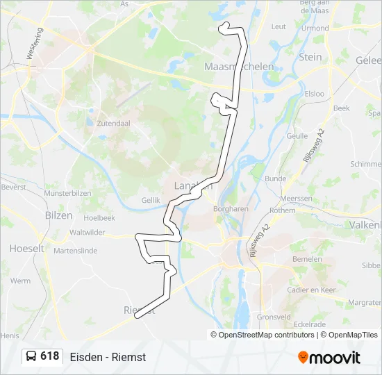 618 Bus Line Map