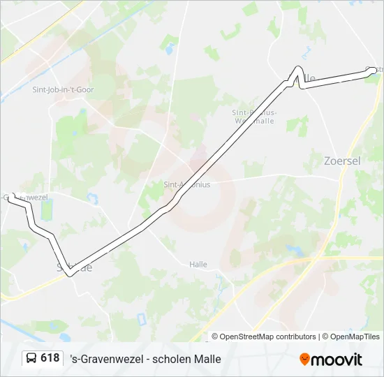 618 Bus Line Map