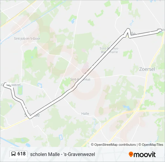 618 Bus Line Map