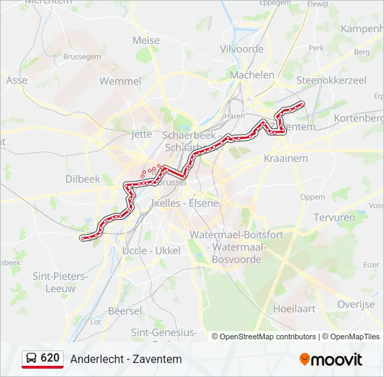 620 Bus Line Map