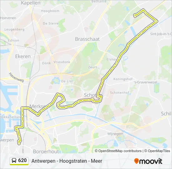 620 Bus Line Map