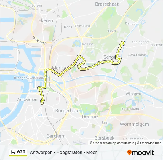 620 Bus Line Map