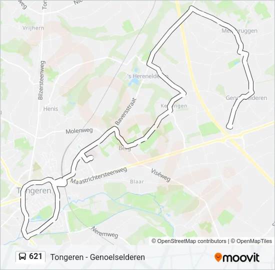 621 Bus Line Map