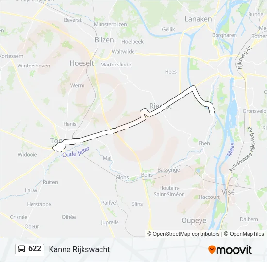 622 Bus Line Map