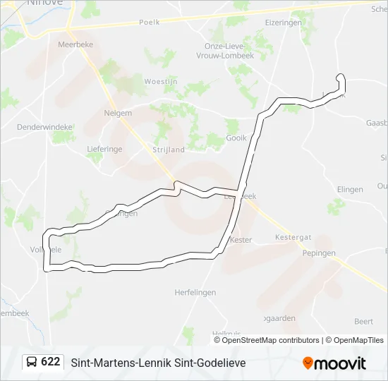 622 Bus Line Map