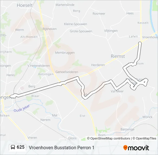 625 Bus Line Map