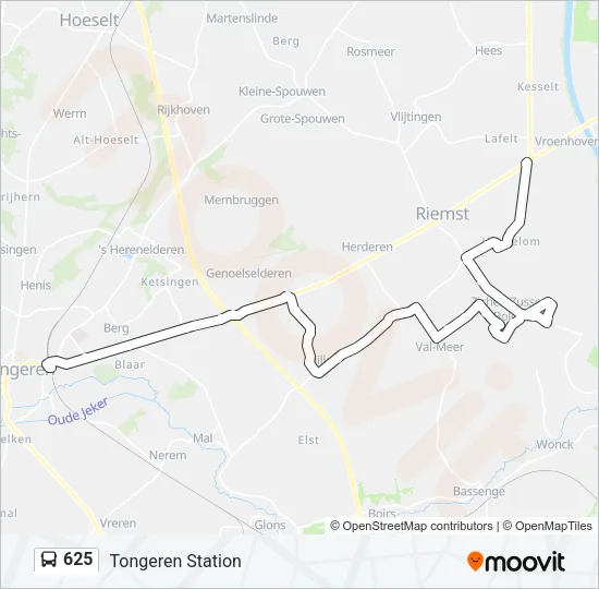 625 Bus Line Map