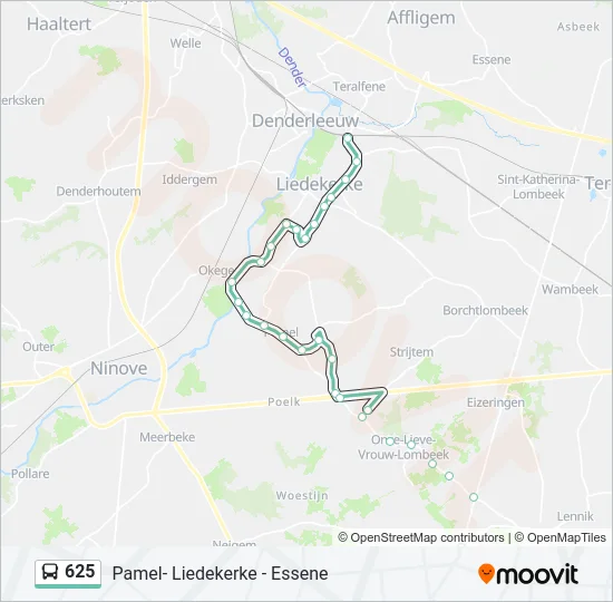 625 Bus Line Map
