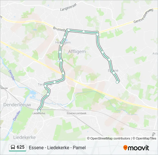 625 Bus Line Map