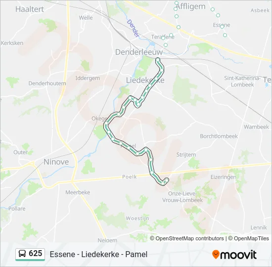 625 Bus Line Map