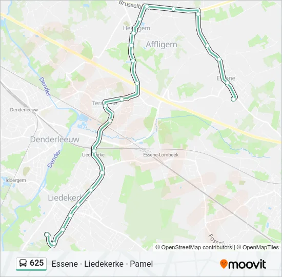 625 Bus Line Map