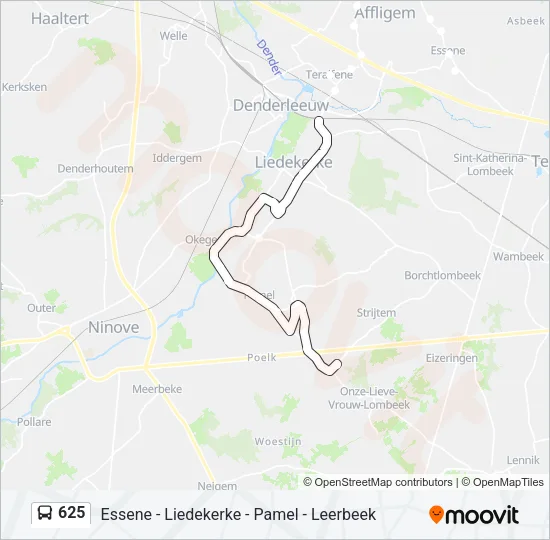 625 Bus Line Map