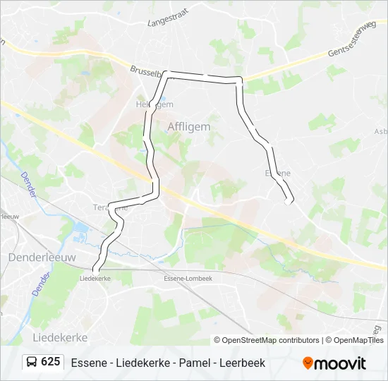 625 Bus Line Map