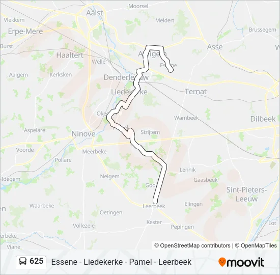 625 Bus Line Map