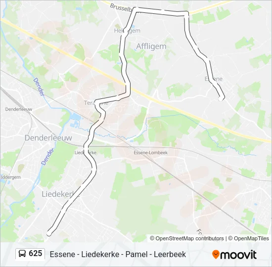 625 Bus Line Map