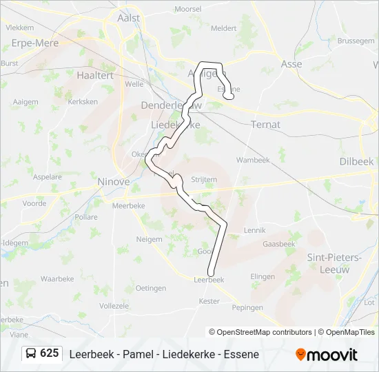 625 Bus Line Map