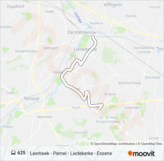 625 Bus Line Map