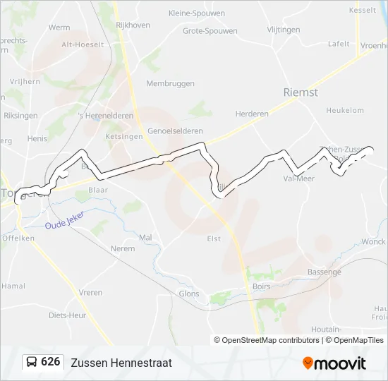 626 Bus Line Map