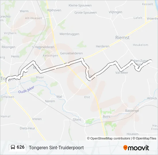 626 Bus Line Map