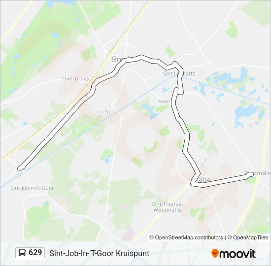 629 Bus Line Map