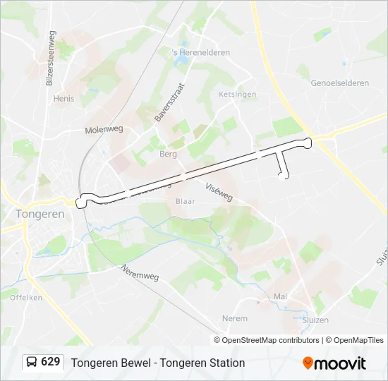 629 Bus Line Map