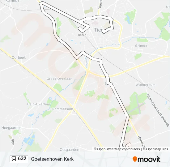 632 Bus Line Map