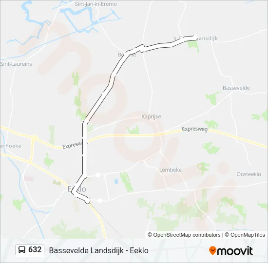 632 Bus Line Map