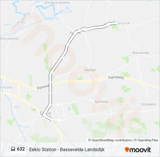 632 Bus Line Map