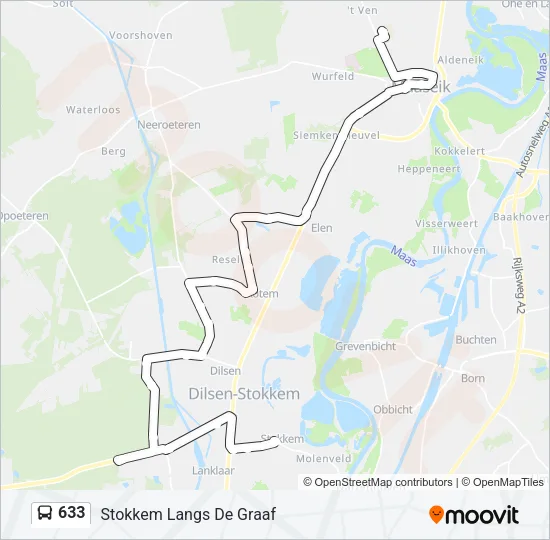633 Bus Line Map
