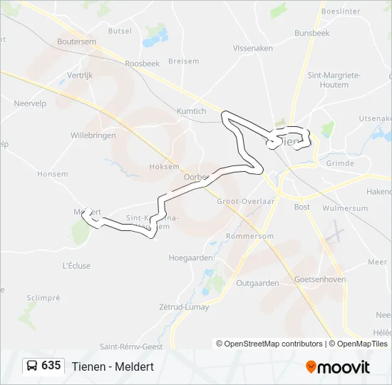 635 Bus Line Map