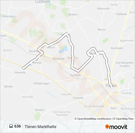 636 Bus Line Map