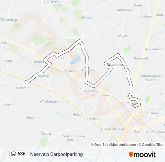 636 Bus Line Map