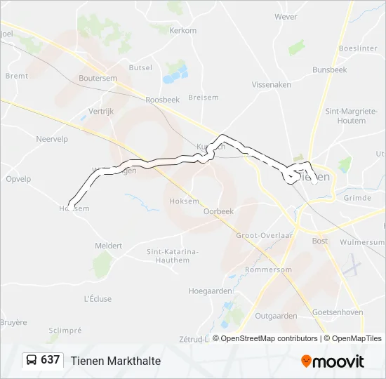 637 Bus Line Map