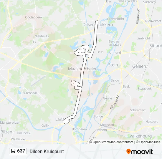 637 Bus Line Map