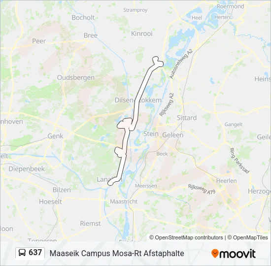 637 Bus Line Map