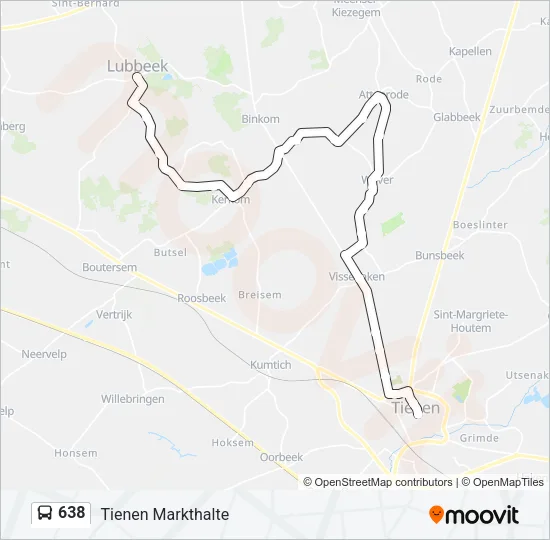 638 Bus Line Map