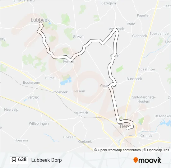 638 Bus Line Map