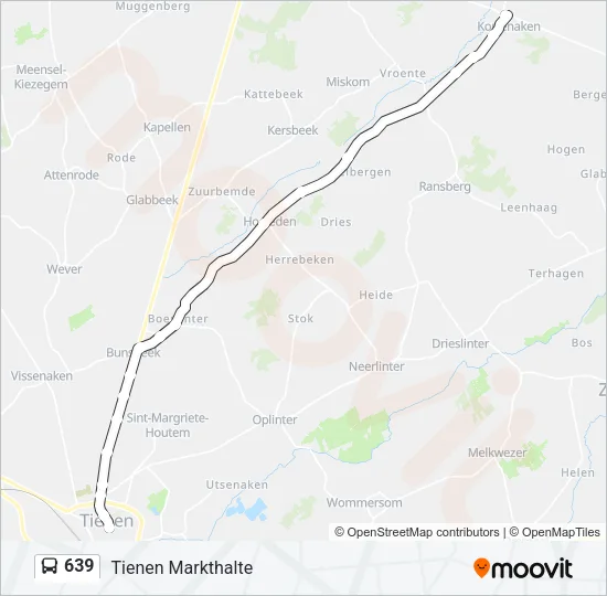 639 Bus Line Map