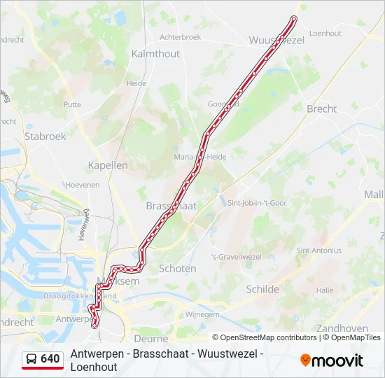 640 Bus Line Map